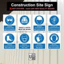 Construction Safety PPE Guidelines Sign view 2