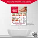 Hand Washing 7 Steps Sign view 3