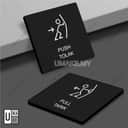 Modern Acrylic Signage (Square 10cm) view 3