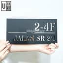 Custom Modern Acrylic House Number Plate view 3