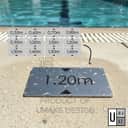 Stainless Steel Pool Depth Sign view 2