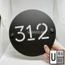 Custom Minimalist Acrylic House Number Plate (19x19cm) view 3