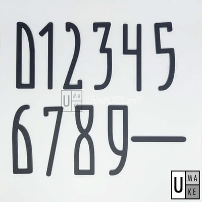 Black Acrylic Door Number Plaque (10cm)