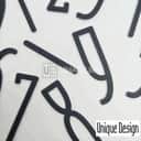 Black Acrylic Door Number Plaque (10cm) view 3