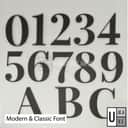 Black Matte Acrylic House Number Digit view 3