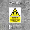 Clamping Zone No Parking Sign (Zon Sita) | Caution Hazard Signage — 1.5mm PVC HIPS view 2