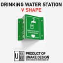 Drinking Water Station Projecting Sign | L-Shape / V-Shape Acrylic Safe Condition Signage view 2