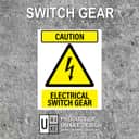 Caution Electrical Switch Gear Sign (Awas Peralatan Suis Elektrik) | Electrical Hazard Warning Signage — 1.5mm PVC HIPS view 2