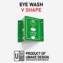Eye Wash Projecting Sign | L-Shape / V-Shape Acrylic Safe Condition Signage view 2