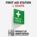 First Aid Station (Stesen Pertolongan Cemas) Projecting Sign | L-Shape / V-Shape Acrylic Safe Condition Signage view 3