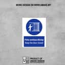 Keep Door Closed Mandatory Sign (Pintu Sentiasa Ditutup) | Safety Signage — 1.5mm PVC HIPS view 2