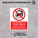 No Helmet Sign (Dilarang Memakai Topi Keledar) | Prohibition Signage — 1.5mm PVC HIPS view 2
