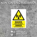 Non-Ionising Radiation Danger Sign (Bahaya Radiasi) | Caution Hazard Signage — 1.5mm PVC HIPS view 2