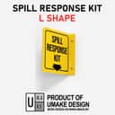 Spill Response Kit (Kit Tumpahan) Projecting Sign | L-Shape / V-Shape Acrylic Safe Condition Signage view 3