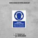 Wear Ear Protection Mandatory Sign (Gunakan Pelindung Telinga) | PPE Safety Signage — 1.5mm PVC HIPS view 2