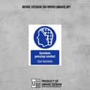 Use Hairnet Mandatory Sign (Gunakan Penutup Rambut) | PPE Safety Signage — 1.5mm PVC HIPS view 2