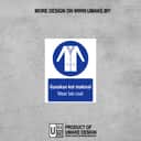 Wear Lab Coat Mandatory Sign (Gunakan Kot Makmal) | PPE Safety Signage — 1.5mm PVC HIPS view 2