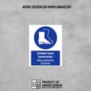 Wear Protective Footwear Mandatory Sign (Gunakan Kasut Keselamatan) | PPE Safety Signage — 1.5mm PVC HIPS view 2