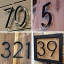Zinc Alloy Floating House Number Letters Big Modern Door Number Alphabet Home Outdoor 5 In.black Numbers Address view 2