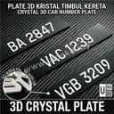 3D Crystal Car Number Plate | Nombor Plat Kereta Kristal Timbul Custom (No Flat Acrylic) view 2