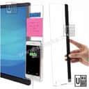 Acrylic Monitor Memo Board | Computer Side Notes Board with Phone Holder view 2