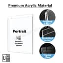 Acrylic Wall-Mounted Sign Holder Picture Frame | A3 A4 A5 Portrait & Landscape (with Screws) view 3