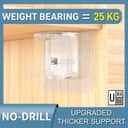 Self-Adhesive Shelf Support Bracket | Cabinet Holder Hook (No-Drill Clip) view 3