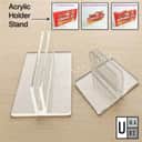 Clear Acrylic Sign Holder Stand Base | 5mm Slot Display for KT Board, Menus & Laminated Paper view 2