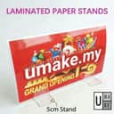 Clear Acrylic Sign Holder Stand Base | 5mm Slot Display for KT Board, Menus & Laminated Paper view 3