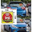 E-hailing Car Sticker (JPJ Certified Size) | Windscreen Sticker for Grab & inDrive Drivers view 3