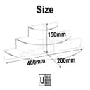 Acrylic Tiered Display Stand | Rounded Ladder Shelf Showcase (Toys, Cosmetics, Collectibles) view 3