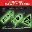 Glow-in-the-Dark Qibla Direction Sticker | Penanda Arah Kiblat Solat (6 Designs) view 2