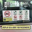 KKM No Smoking Car Sticker | Dilarang Merokok Signage for Car & E-hailing (2026) view 3