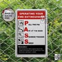 Fire Extinguisher PASS Instruction Sign | EG Steel Safety Signage (Cara Pakai Alat Pemadam Api) view 2