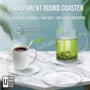 Blank Transparent Coaster | Thick Heat-Resistant PVC TPU Cup Mat (DIY Clear Coaster) view 2
