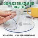 Blank Transparent Coaster | Thick Heat-Resistant PVC TPU Cup Mat (DIY Clear Coaster) view 3