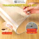 Custom Transparent PVC Table Mat | Foldable 2mm Table Protector (Baby-Safe, Alas Meja Plastik) view 2