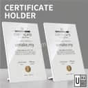 Premium Acrylic Certificate Holder | 10mm Thick Display Frame Stand (A3 A4 A5, Portrait & Landscape) view 2