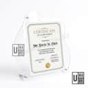 Stone Shape Acrylic Photo Frame | Certificate & Poster Display Stand Paper Holder (A4 A5 A6) view 2