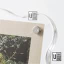 Stone Shape Acrylic Photo Frame | Certificate & Poster Display Stand Paper Holder (A4 A5 A6) view 3