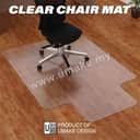 Clear PVC Office Chair Mat | Hard Floor Protector & Anti-Slip Pad (Hardwood / Tile) view 2
