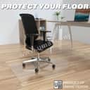 Clear PVC Office Chair Mat | Hard Floor Protector & Anti-Slip Pad (Hardwood / Tile) view 3