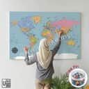 Push Pin World Map Wall Art | Places You've Been Travel Map Pin Board (Malaysia) view 2