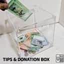 Acrylic Collection Box (For Donation or collect tickets or collect feedback) with custom size view 2