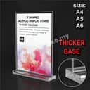 Acrylic Paper Display Stand Counter - T shape display (A3,A4,A5,A6 or Custom Size) view 2