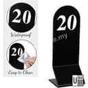Standing Acrylic Table Numbers Set | Restaurant, Hawker & Event (Nombor Meja) view 3