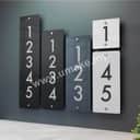 Contemporary Vertical House Number Sign view 3