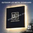 Stainless Steel Brushed LED Lightbox Signboard | Outdoor 3D Laser-Cut Shop Front Sign view 2