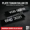 2D Mirror-Effect Car Number Plate (Plate Tanam Dalam) | Custom Nombor Plat Kereta view 2