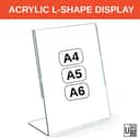 L Shape Acrylic Display Stand (A3,A4,A5,A6 + Custom Size) view 2